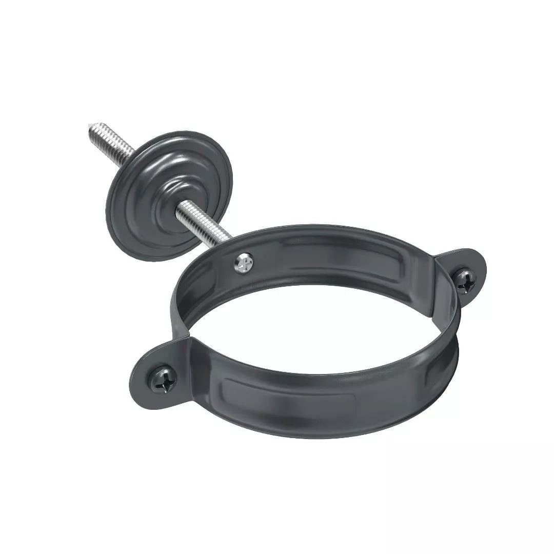 Хомут с комплектом крепления 125/90. AQUASYSTEM КОМФОРТ. RAL 7024 Темно-серый купить в краснодаре