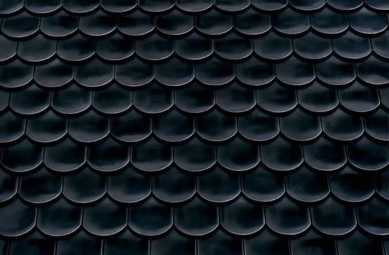 Керамическая черепица Braas Опал Глазурь глубокий черный купить в краснодаре