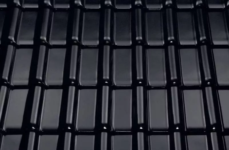 Керамическая черепица Braas Рубин 13V Глазурь глубокий черный купить в краснодаре