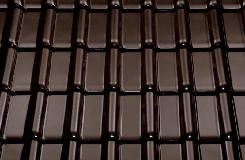 Керамическая черепица Braas Рубин 13V Глазурь Тик Коричневый купить в краснодаре