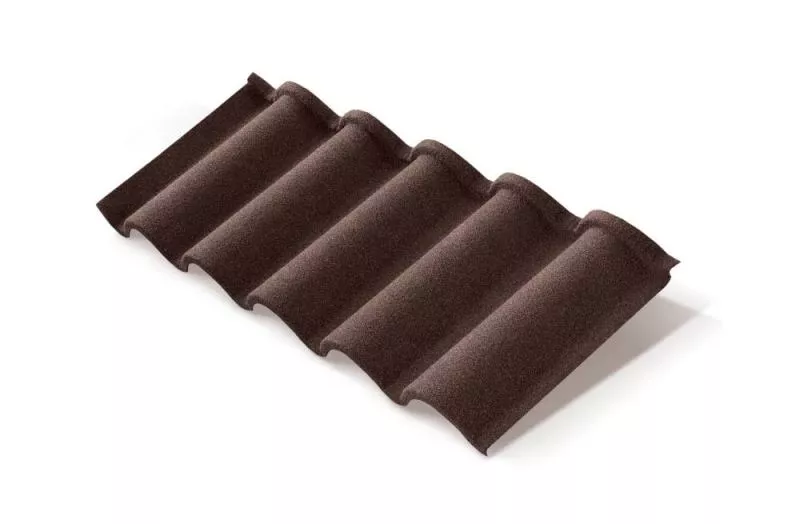 Композитная черепица Metrotile Romana Коричневый купить в краснодаре