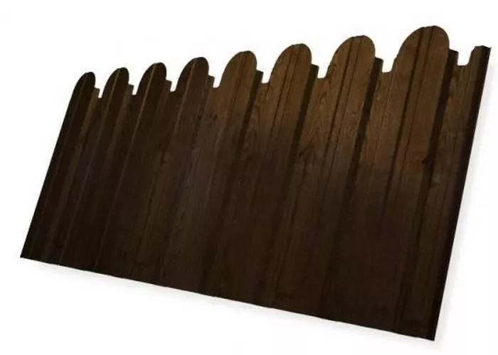 Профнастил C10 A для забора фигурный Grand Line Print Premium РФ 0,45 мм Antique Wood Античный Дуб купить в краснодаре