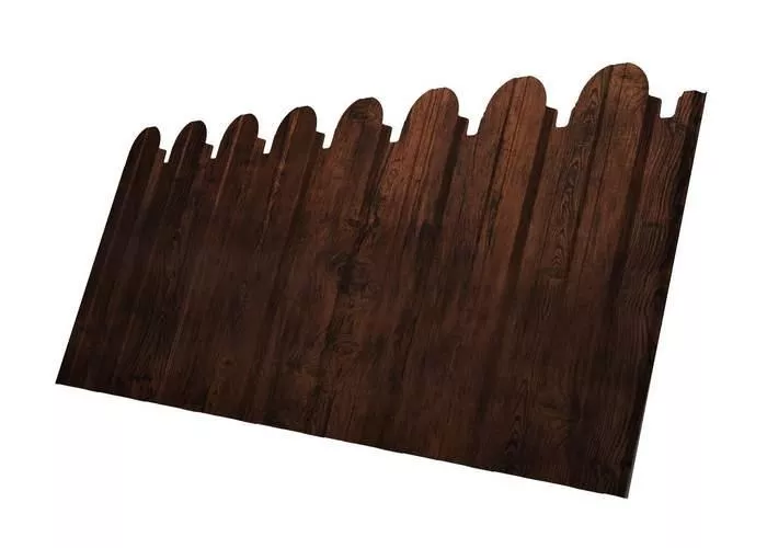 Профнастил C10 A для забора фигурный Grand Line Print Elite 0,45 мм Cherry Wood Бразильская вишня купить в краснодаре
