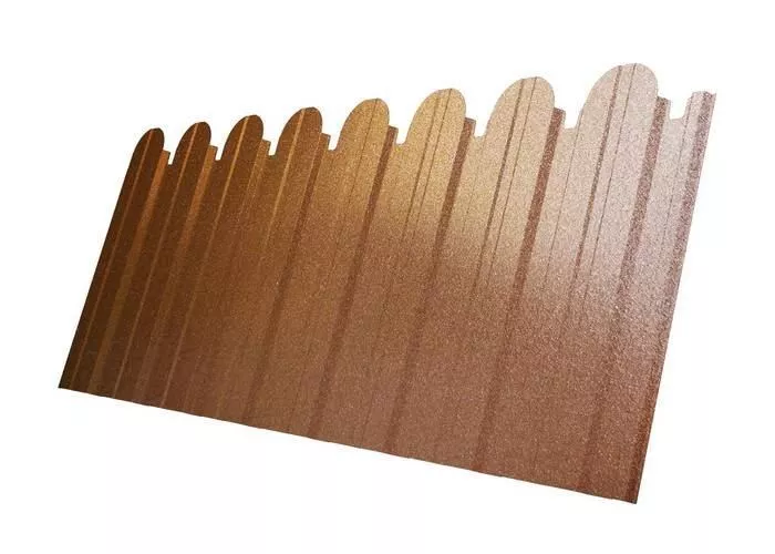 Профнастил C10 A для забора фигурный Grand Line Quarzit 0,5 мм с пленкой Cuprum Steel купить в краснодаре