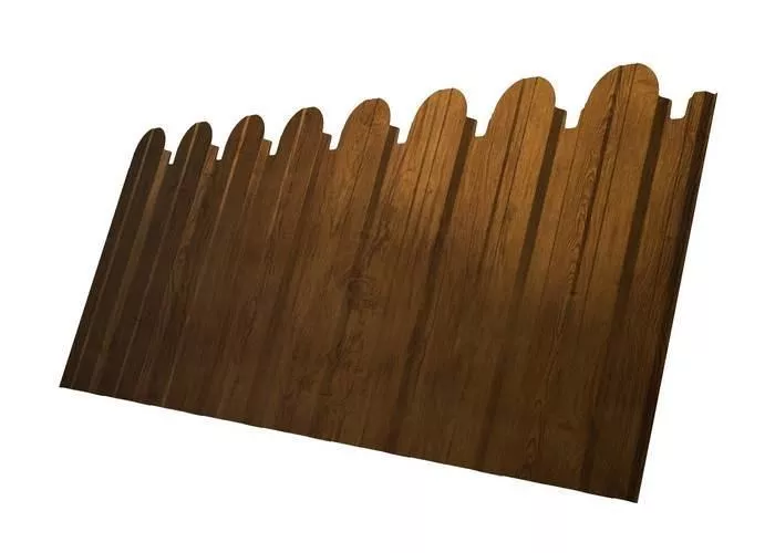 Профнастил C10 B для забора фигурный Grand Line Print-double Elite 0,45 мм Golden Wood Золотой Дуб купить в краснодаре