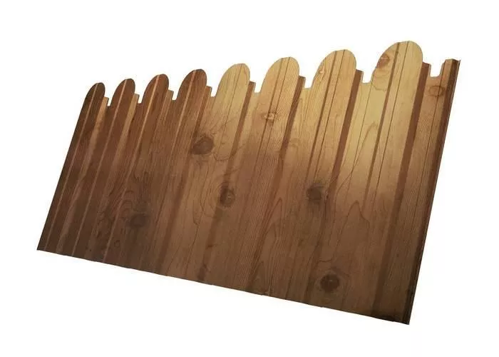 Профнастил C10 B для забора фигурный Grand Line Print Elite 0,45 мм с пленкой Nutwood Орех купить в краснодаре