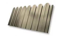 Профнастил C10 A для забора фигурный Grand Line Satin 0,5 мм с пленкой RAL 1015 светлая слоновая кость. Артикул: GL_fence_188