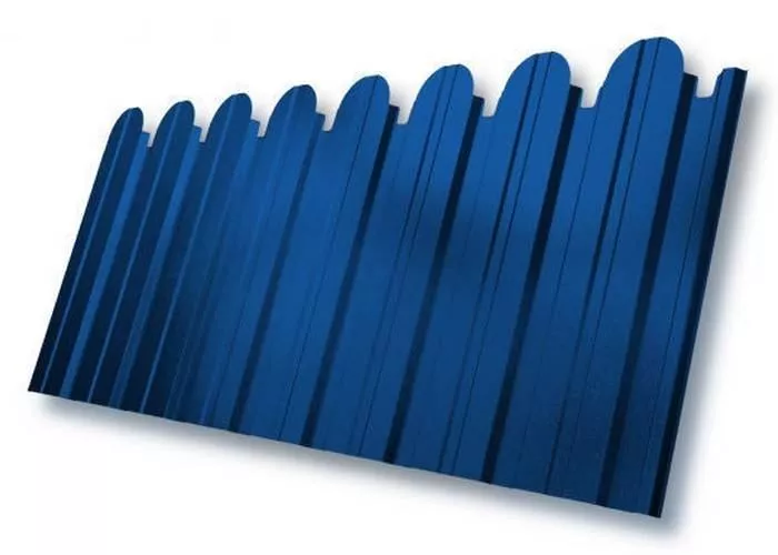 Профнастил C10 B для забора фигурный Grand Line РЕ 0,45 мм RAL 5005 сигнальный синий купить в краснодаре