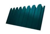 Профнастил C10 A для забора фигурный Grand Line РЕ 0,45 мм с пленкой RAL 5021 водная синь – Купить оптом и в розницу