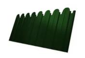 Профнастил C10 A для забора фигурный Grand Line РЕ 0,45 мм с пленкой RAL 6002 лиственно-зеленый – Купить оптом и в розницу