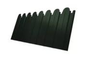 Профнастил C10 A для забора фигурный Grand Line Velur 0,5 мм с пленкой RAL 6020 Хромовая зелень – Купить оптом и в розницу