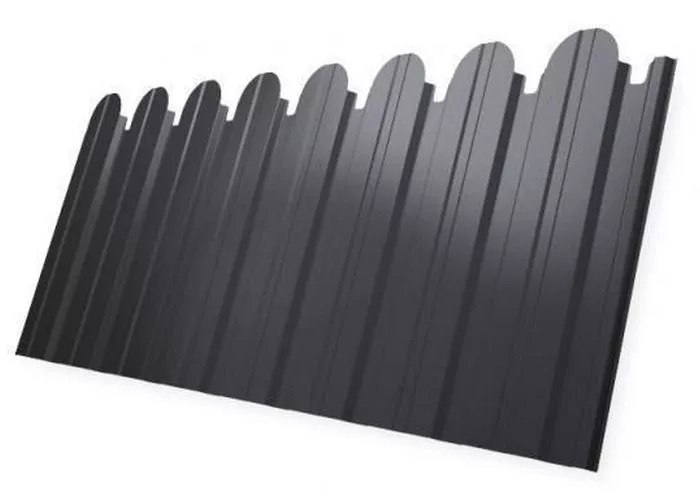 Профнастил C10 B для забора фигурный Grand Line Satin 0,5 мм с пленкой RAL 7004 Сигнальный серый купить в краснодаре