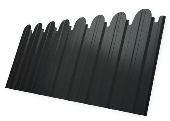 Профнастил C10 B для забора фигурный Grand Line РЕ 0,45 мм RAL 7005 Мышино-серый купить в краснодаре