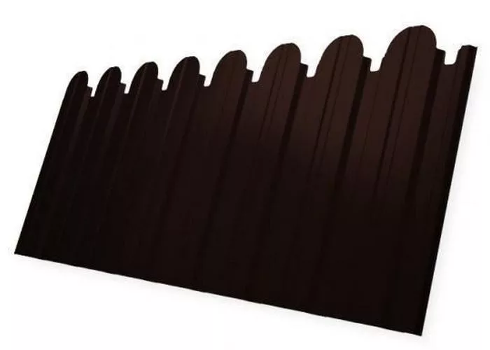 Профнастил C10 B для забора фигурный Grand Line Quarzit lite 0,5 мм RAL 8017 шоколад купить в краснодаре