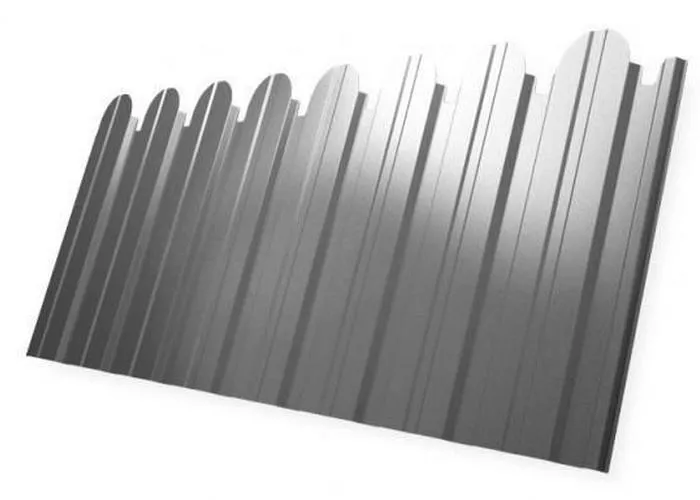 Профнастил C10 B для забора фигурный Grand Line РЕ 0,45 мм RAL 9003 сигнальный белый купить в краснодаре