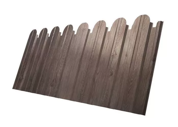 Профнастил C10 B для забора фигурный Grand Line Print Elite 0,45 мм White Wood Беленый Дуб купить в краснодаре