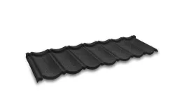 Черепица композитная 0.40мм 1340х420мм CM ROOF BOND BLACK (черный). Цена: 833 руб. Артикул: 49169