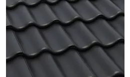 Цементно-песчаная минеральная черепица Braas Протектор черный. Артикул: BraasPro-bl