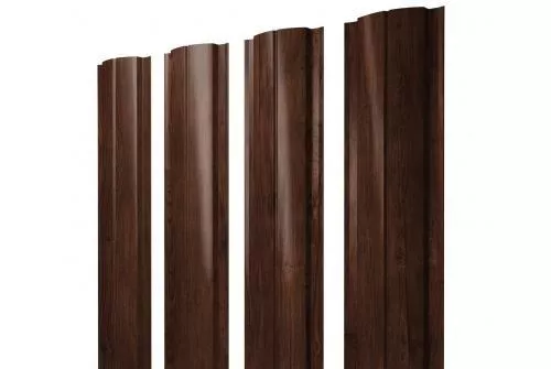 Штакетник Grand Line Slim Полукруглый 0,45 Print Elite Cherry Wood Бразильская вишня купить в краснодаре