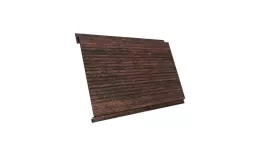 Металлический сайдинг Grand Line Вертикаль Гофр Print Elite Бразильская вишня. Артикул: GrandLine-MS472