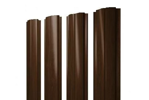 Штакетник Grand Line Slim Полукруглый 0,45 Print Elite Choco Wood Шоколадное дерево купить в краснодаре