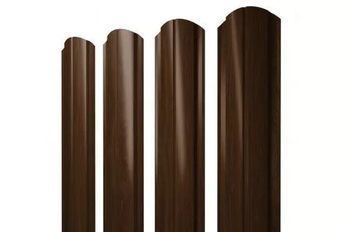Штакетник Grand Line Slim Полукруглый фигурный 0,45 Print Elite Choco Wood Шоколадное дерево купить в краснодаре
