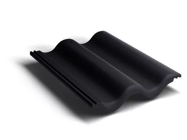 Рядовая черепица Kriastak. Цементно-песчаная Classic Черный купить в краснодаре