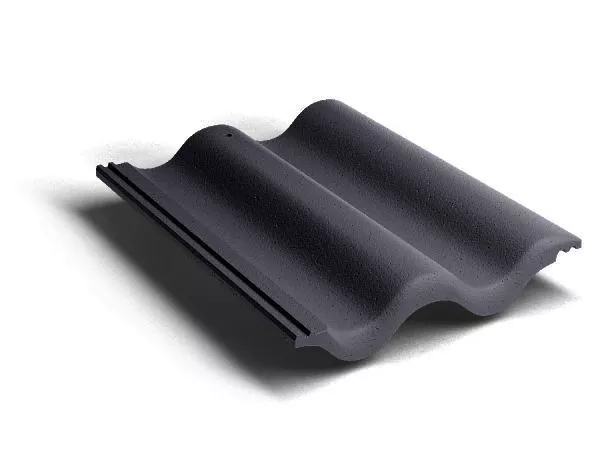 Рядовая черепица Kriastak. Цементно-песчаная Classic Графит купить в краснодаре