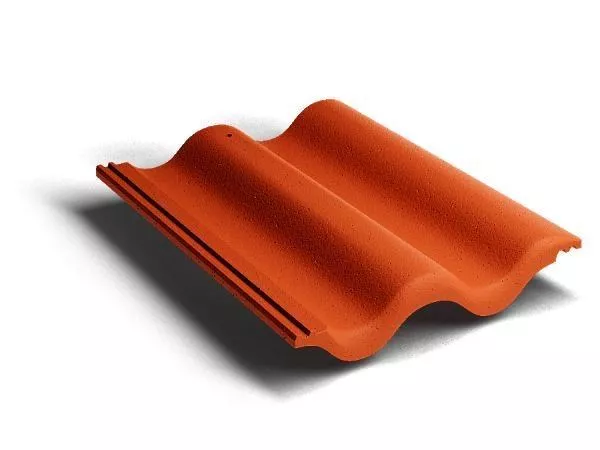 Рядовая черепица Kriastak. Цементно-песчаная Classic Кирпично-красный купить в краснодаре