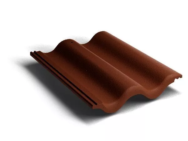 Рядовая черепица Kriastak. Цементно-песчаная Classic Коричневый купить в краснодаре