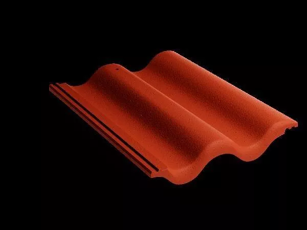 Рядовая черепица Kriastak. Цементно-песчаная Classic Красный купить в краснодаре