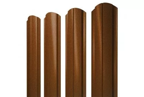 Штакетник Grand Line Slim Полукруглый фигурный 0,5 Quarzit Cuprum Steel Медь купить в краснодаре