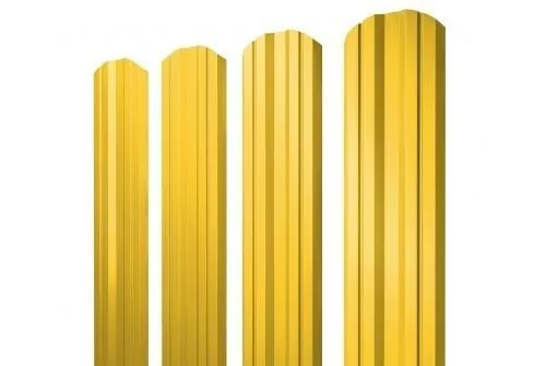 Штакетник Grand Line Twin фигурный 0,45 PE RAL 1018 Цинково-желтый купить в краснодаре