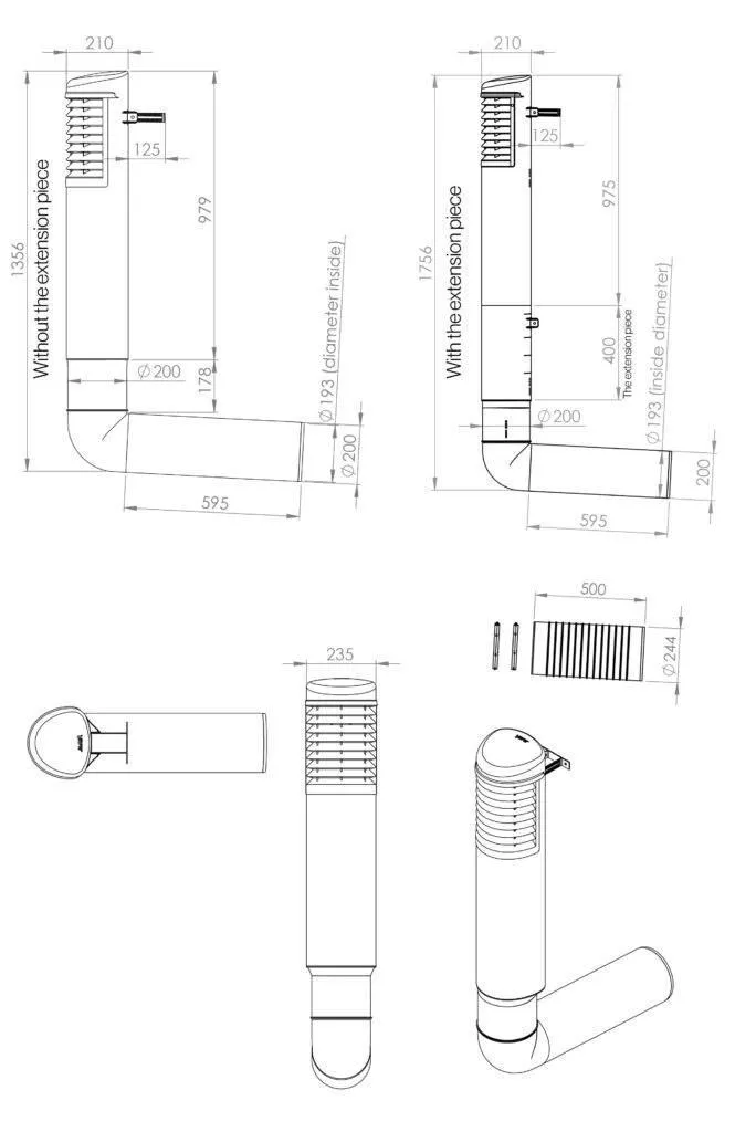 Дефлектор цокольный Ross 200/210 черный купить в краснодаре