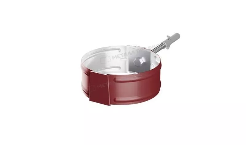 Держатель трубы Металл Профиль Проект D150 (саморез) RAL 3011 Вишня купить в краснодаре