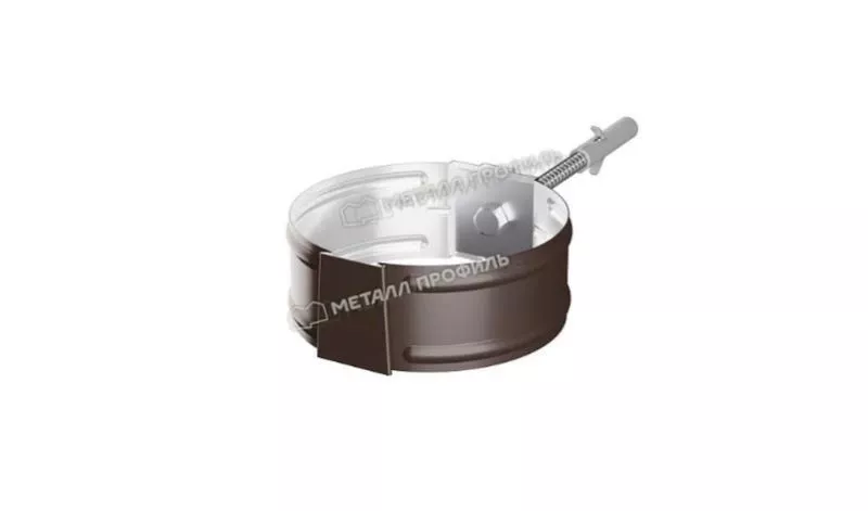 Держатель трубы Металл Профиль Проект D150 (саморез) RAL 8017 Коричневый купить в краснодаре