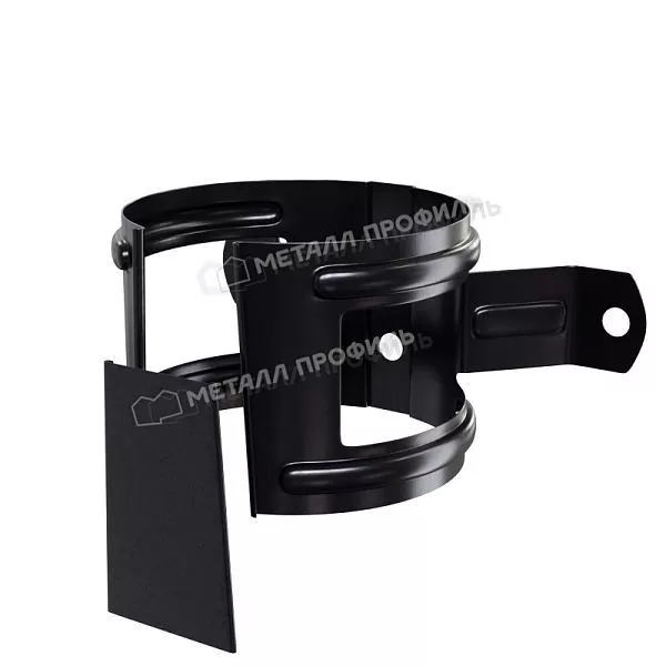 Держатель трубы МЕТАЛЛ ПРОФИЛЬ PURMAN BLACK EDITION D100 (на дерево) Ral 9005 купить в краснодаре