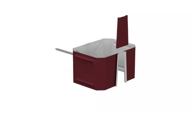 Держатель трубы на кирпич 76х102 Металл Профиль Бюджет. PE RAL 3005 Красное вино купить в краснодаре