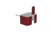 Держатель трубы на кирпич 76х102 Металл Профиль Бюджет. PE RAL 3011 Коричнево-красный – Купить оптом и в розницу