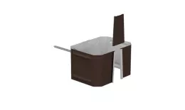 Держатель трубы на кирпич 76х102 Металл Профиль Бюджет. PE RAL 8017 Коричневый. Цена: 187 руб. Артикул: MP_voda_Budjet_108_3