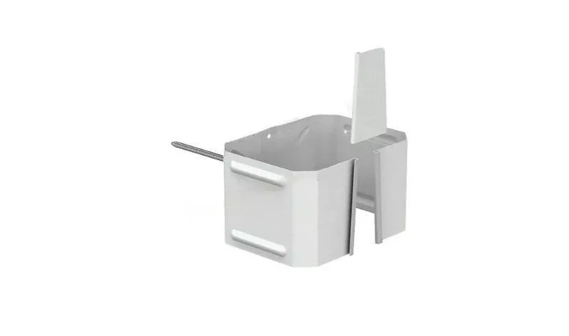 Держатель трубы на кирпич 76х102 Металл Профиль Бюджет. PE RAL 9003 Белый купить в краснодаре