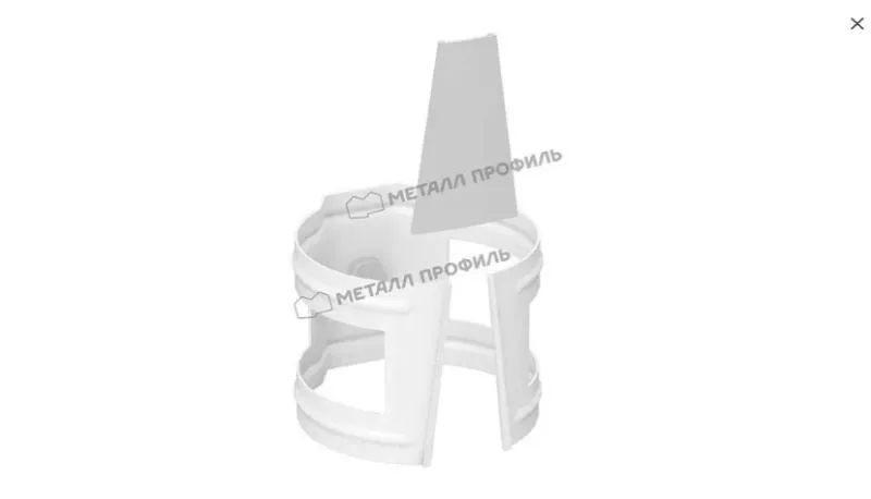 Держатель трубы D90 (на кирпич) МП GS-lite. RAL 9003 Белый купить в краснодаре