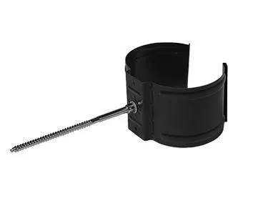 Держатель трубы на кирпич Металл Профиль Престиж D100 RAL 9005 Черный темный купить в краснодаре