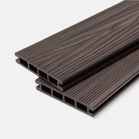 Доска террасная МПК пустотелая с пазом брашир с тиснением шоколад 150х18х3000мм Мастодек купить в краснодаре