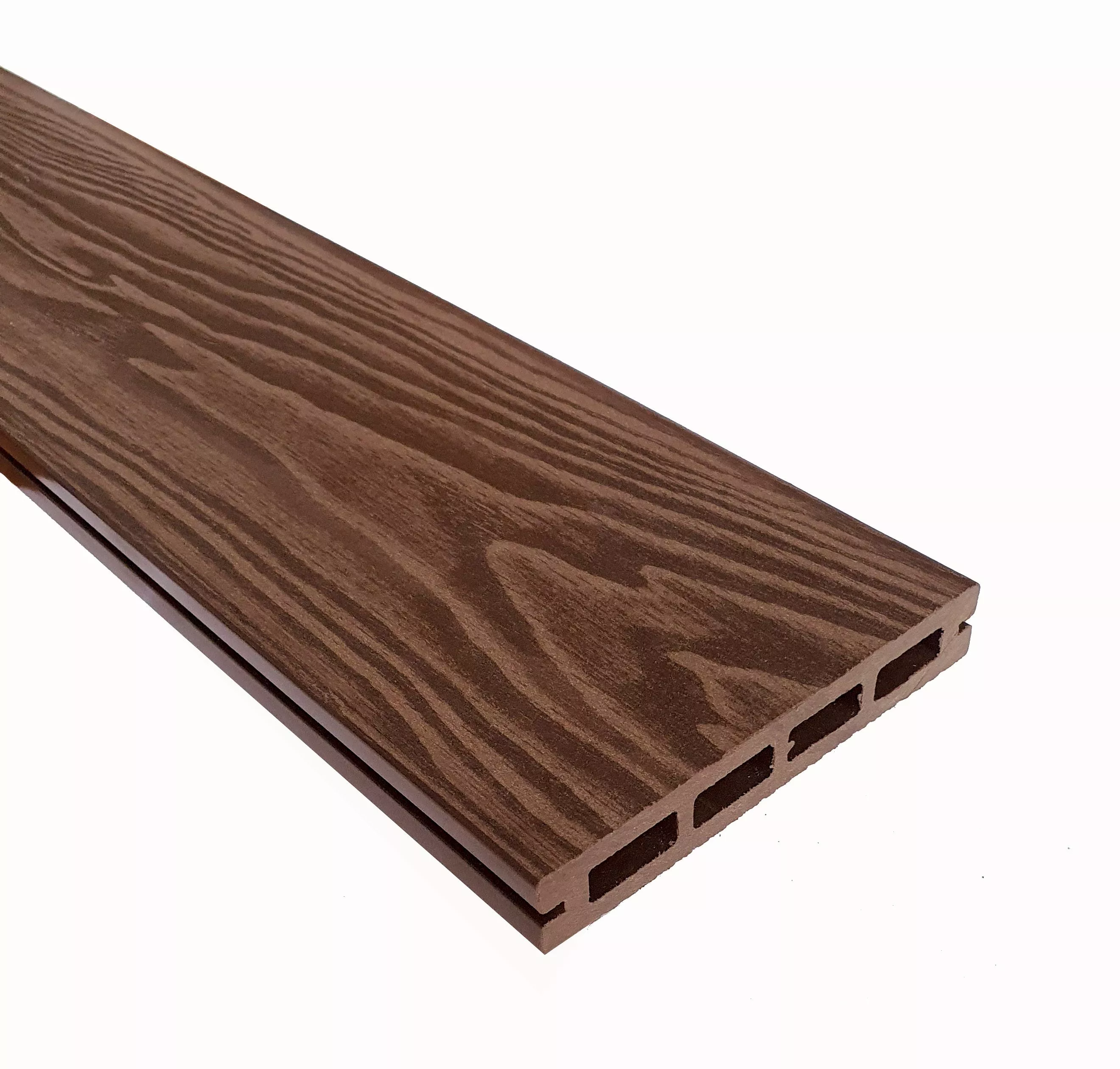 Доска террасная ТЕРРАпол пустотелая с пазом СМАРТ 3D Орех Милано 130х22х4000мм купить в краснодаре