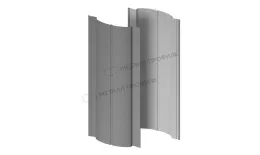 Штакетник металлический МЕТАЛЛ ПРОФИЛЬ Э-118-Т NormanMP (ПЭ-01-7004-0.5). Артикул: 46625