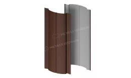 Штакетник металлический МЕТАЛЛ ПРОФИЛЬ Э-118-Т (VALORI-20-Brown-0.5). Артикул: 46647