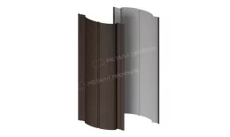 Штакетник металлический МЕТАЛЛ ПРОФИЛЬ Э-118-Т (VALORI-20-DarkBrown-0.5). Артикул: 46650