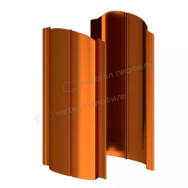 Штакетник металлический МЕТАЛЛ ПРОФИЛЬ ELLIPSE-O 19х126 (AGNETA-03-Copper\Copper-0.5) купить в краснодаре
