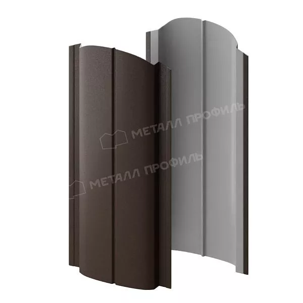 Штакетник металлический МЕТАЛЛ ПРОФИЛЬ ELLIPSE-O 19х126 (VALORI-20-DarkBrown-0.5) купить в краснодаре